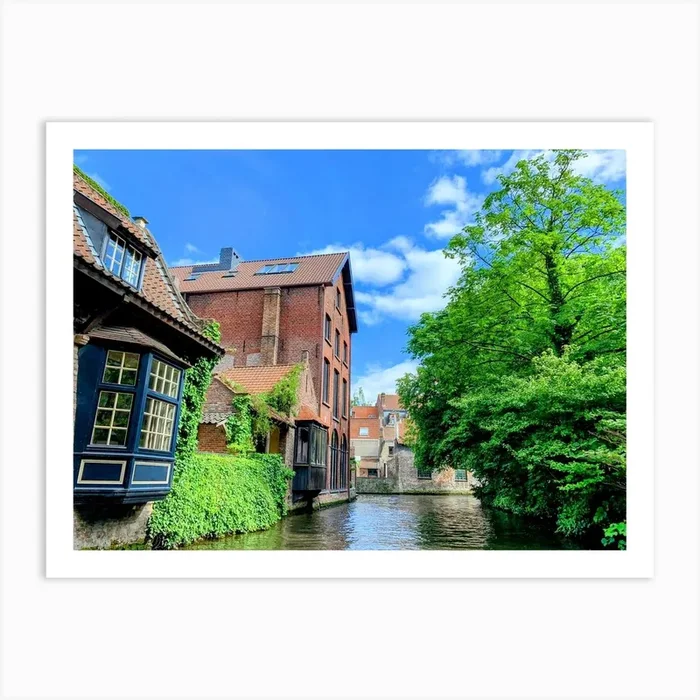 Bruges Canal, Belgium Art Print by Artscapes by Silver