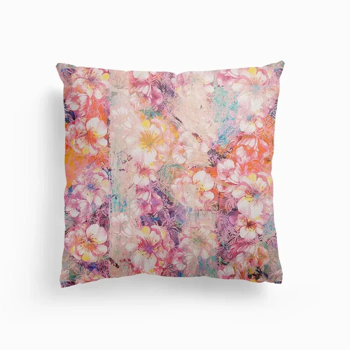 Brushed Petals Canvas Cushion by Oana Soare