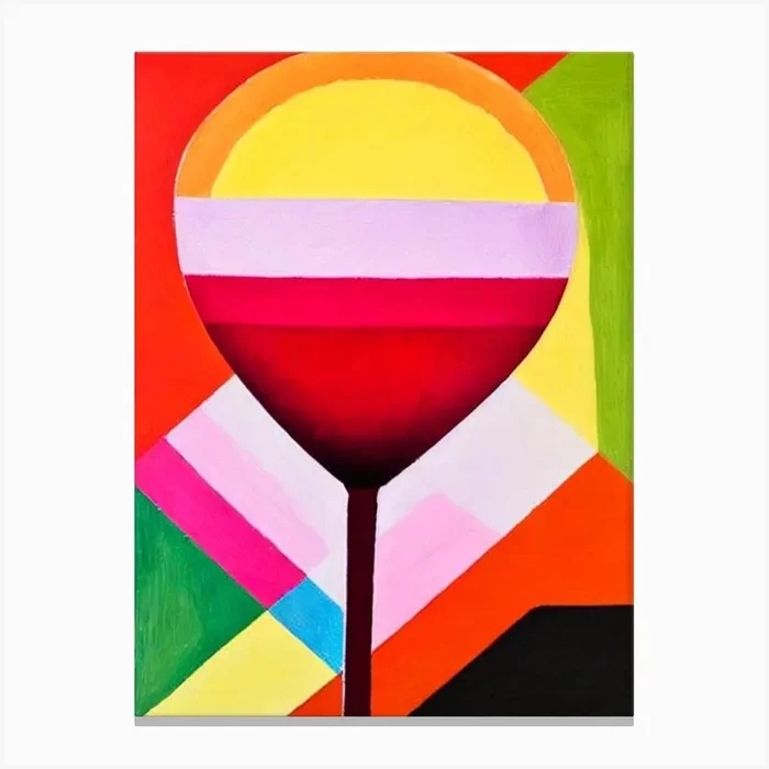 Bubblegum MCocktail Poster artini Paul Klee Inspired Abstract Cocktail Poster Canvas Print by The Cocktail Hour