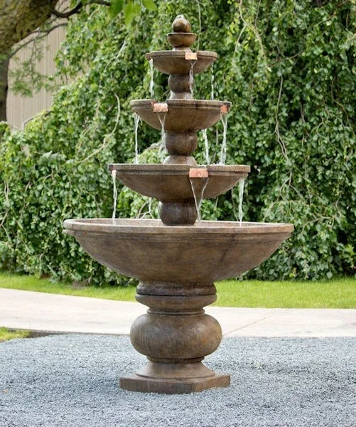 Buckingham Four Tier Fountain Copper Spill