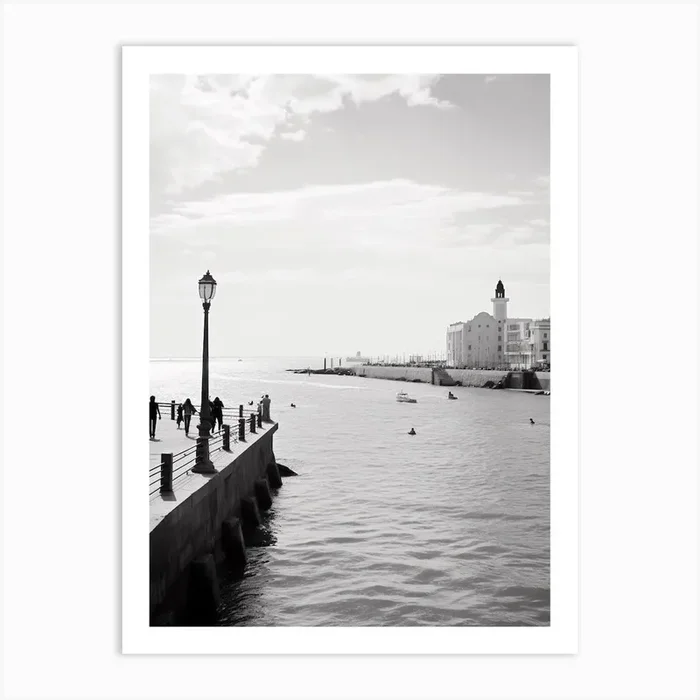 Cadiz Spain Black And White Analogue Photography 1 Art Print by Monochrome Vistas