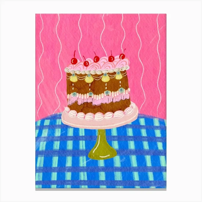 Cake On A Table 2 Canvas Print by Kartika Paramita