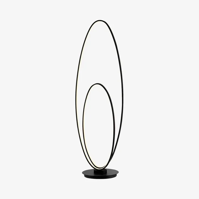 Calder Metal Oval Dimmable Integrated LED Floor Lamp – Black by JONATHAN Y