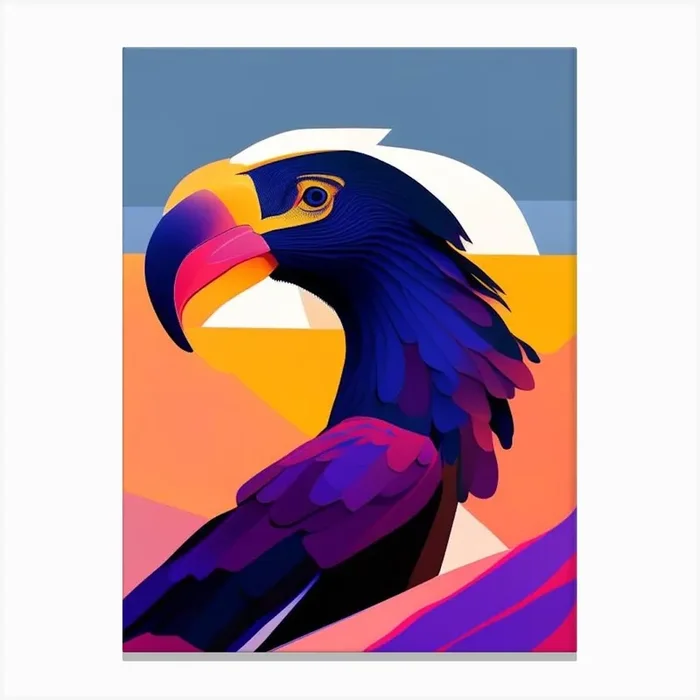 California Condor Pop Matisse Bird Canvas Print by Featherline