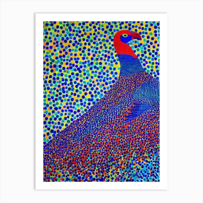 California Condor Yayoi Kusama Style Illustration Bird Art Print by Featherline