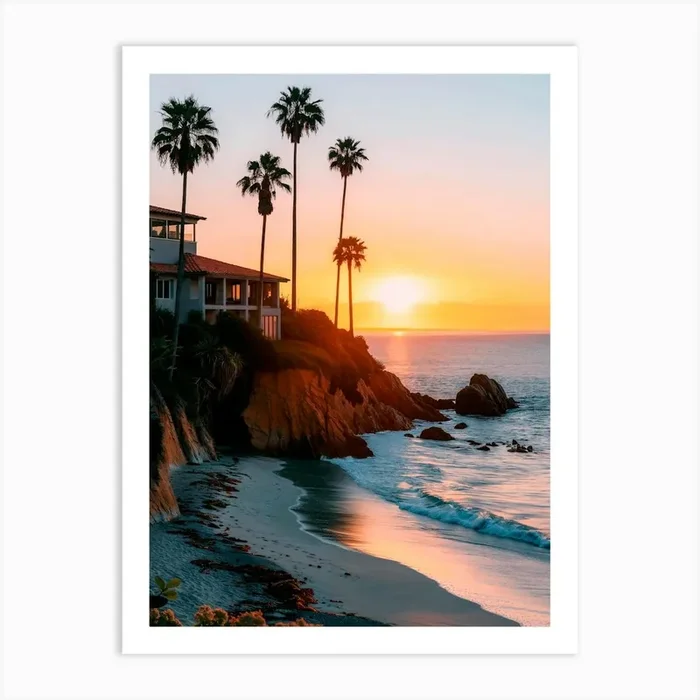 California Dreaming – Laguna Beach Sunrise Art PrintPH by Philippe Hugonnard
