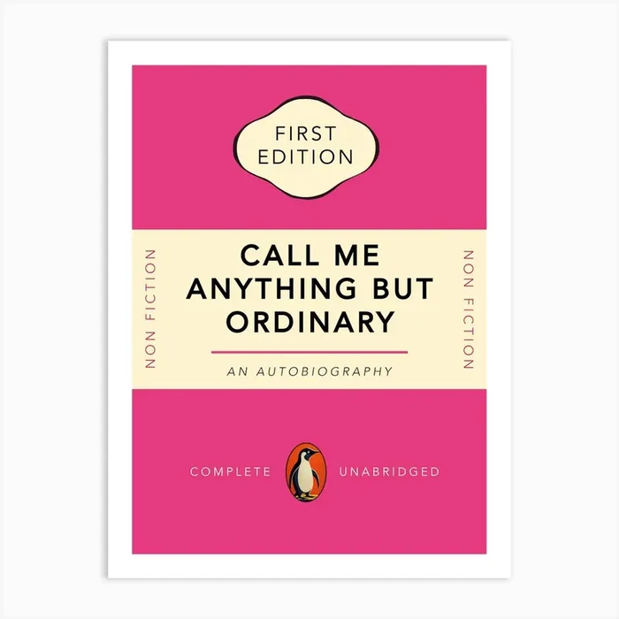 Call Me Anything Book Cover Art Print Art Print by WallChart Prints