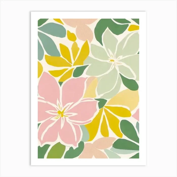 Camellia Pastel Floral 2 Flower Art Print by The Artsy Florist