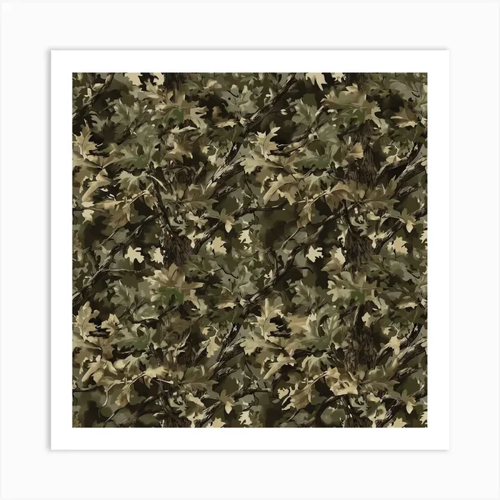 Camouflage Army Survival Uniform Art Print by Etnousta