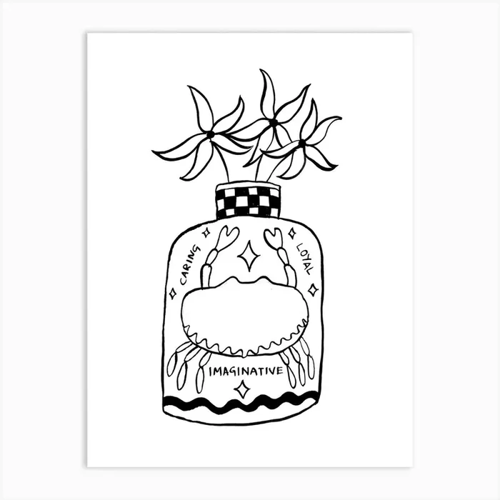 Cancer Vase Art Print by Emily Foster