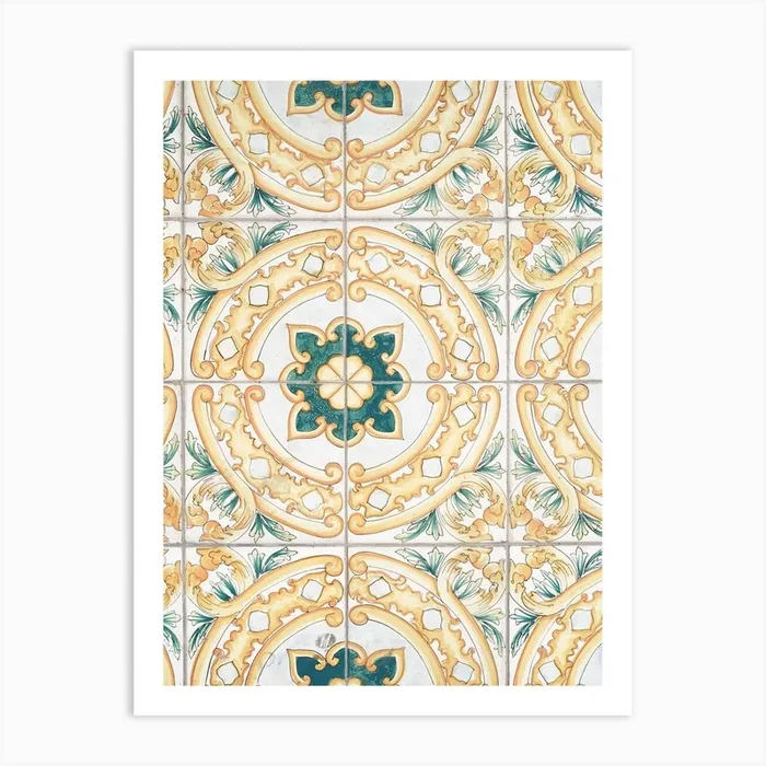 Capri Island Tiles Art Print by Henrike Schenk