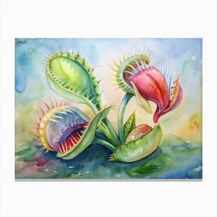 Carnivorous Plants Canvas Print by Posterly Studio home decor