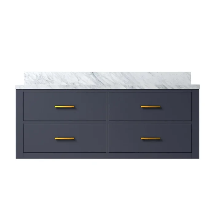 Castor 48 in W x 22 in D Blue Double Bath Vanity