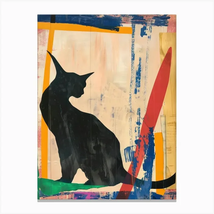 Cat 8 Cut Out Collage Canvas Print by ArtEra Creations