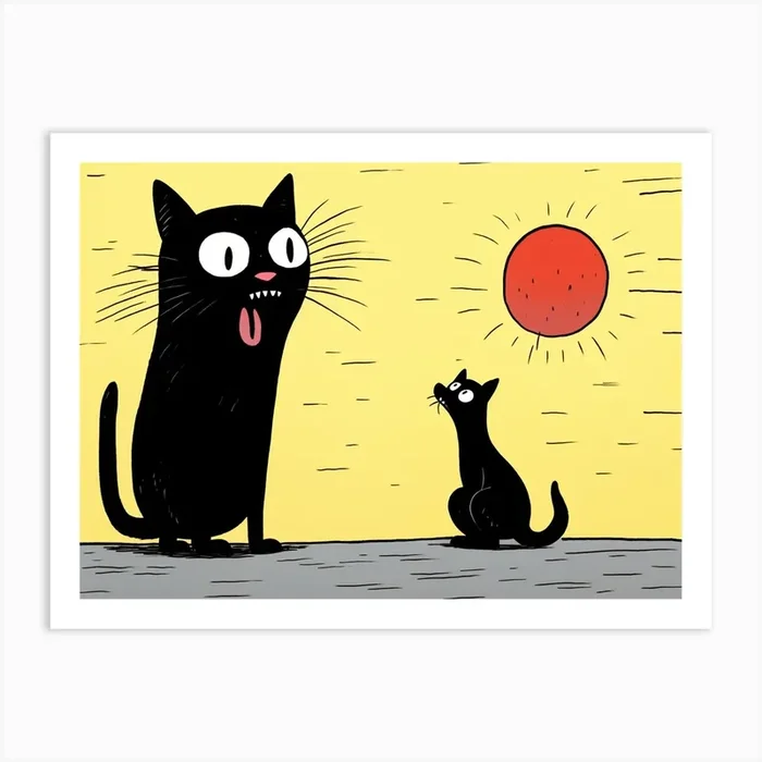 Cat Scare 1 Art Print by DBmedia