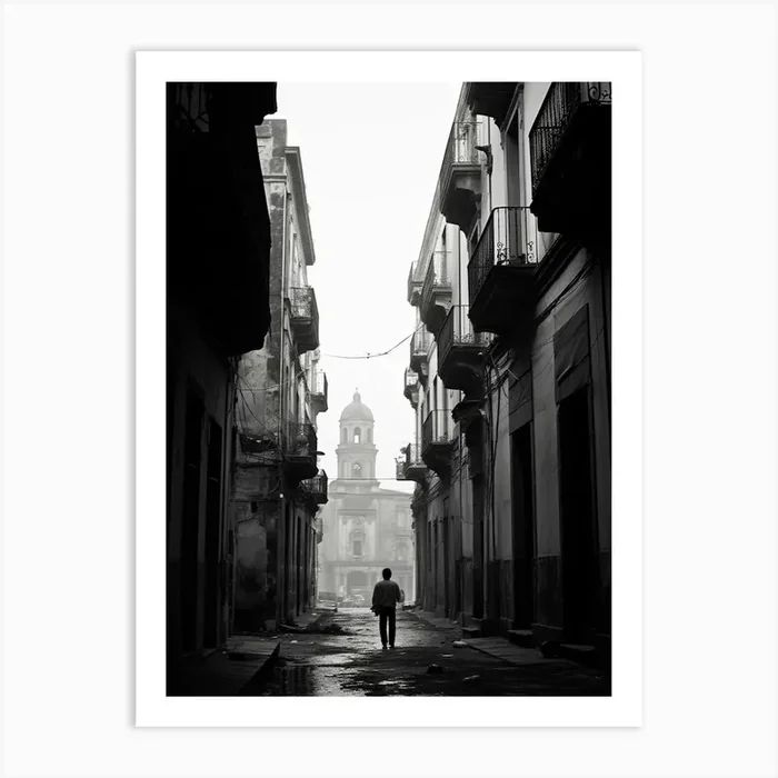 Catania, Italy, Black And White Analogue Photography 4 Art Print by Monochrome Vistas