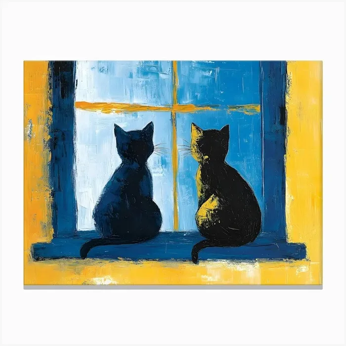 Cats In Window 4 Canvas PrintSC by S.K. Coghlan