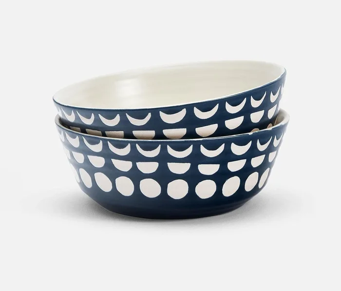 Celestial Sky Imprint Bowl Set of 2: Danica Studio