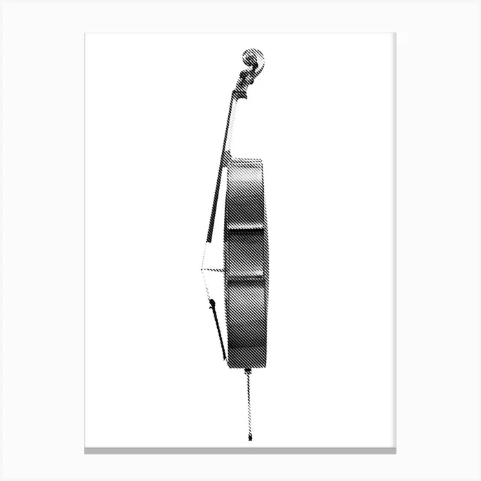 Cello Line Art Illustration 3 Canvas PrintAB by Andika Bahtiar