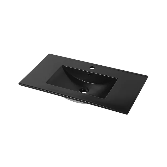 Ceramic Basin 36 ” X 18 ” Top-Mount Rectangular – Matte Black- C04 3618 MB