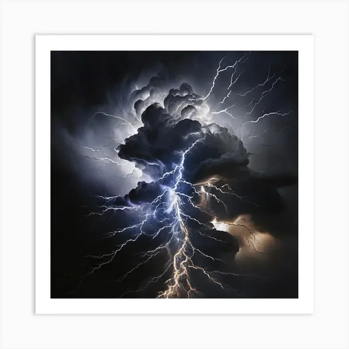 产品名称中包含顶级域名,检查并适当处理后再继续! Lightning Storm 9 Art PrintK by K.ES.Fosters.Enterprises