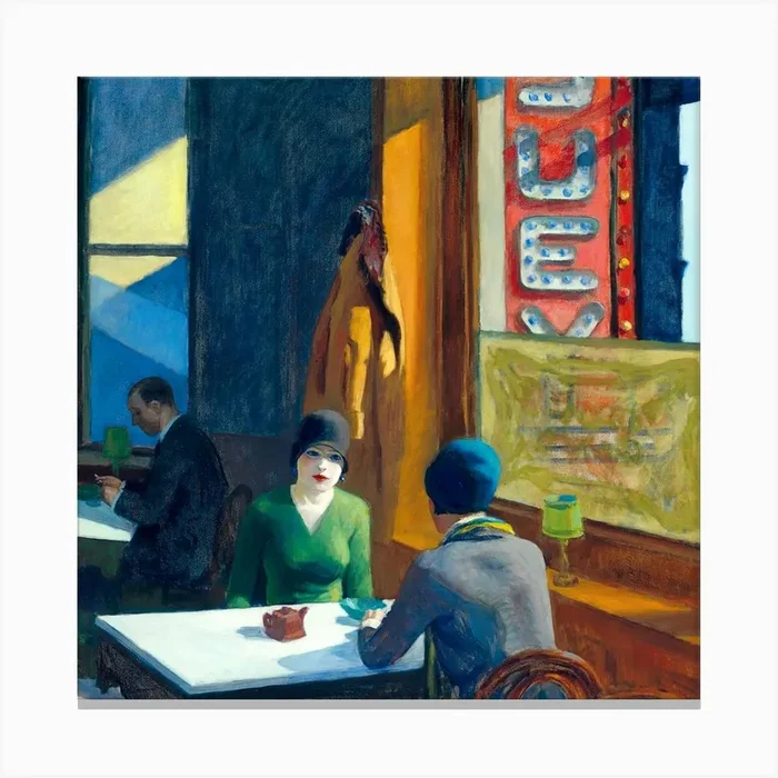 产品名称中包含顶级域名,检查并适当处理后再继续! Amiche Al Bar Canvas PrintL by livingcushions.com