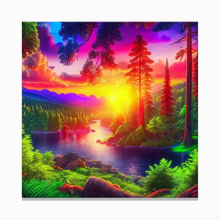产品名称中包含顶级域名,检查并适当处理后再继续! Sunset In The Forest 15 Canvas PrintK by K.ES.Fosters.Enterprises