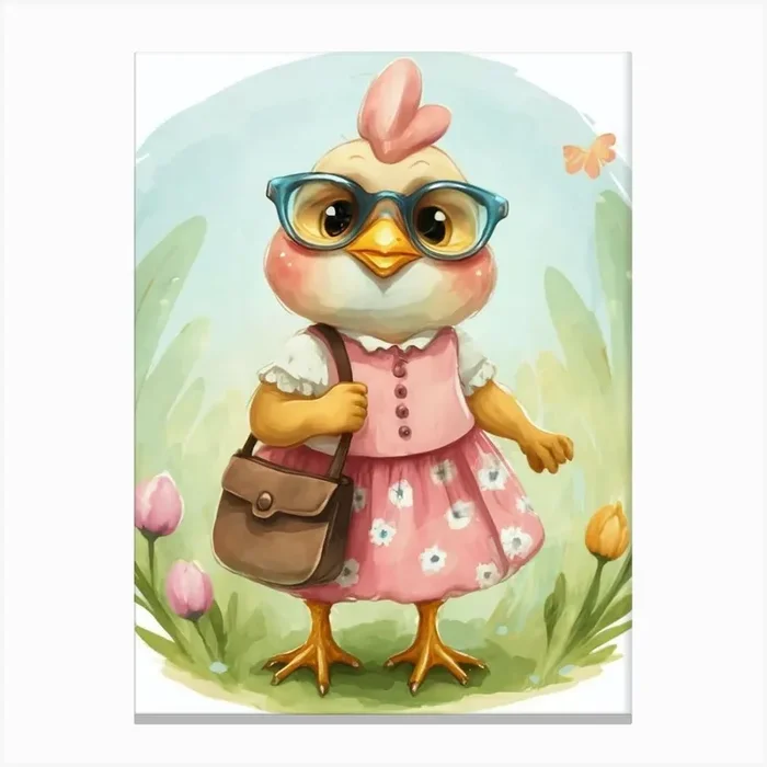 Chick About Town Canvas PrintL by LuciaGeorge