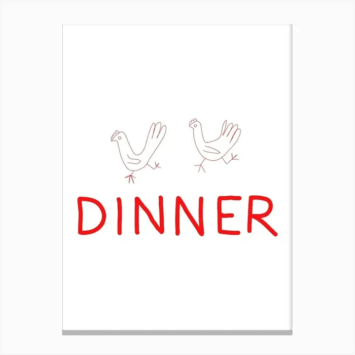Chicken Dinner Canvas Print by Molly Gransden