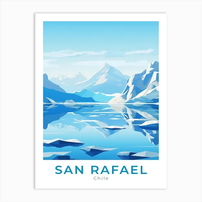 Chile San Rafael Travel Art Print by Anwir