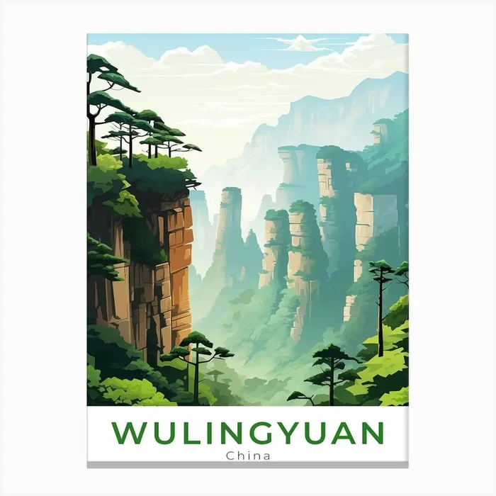 China Wulingyuan Travel 1 Canvas Print by Anwir