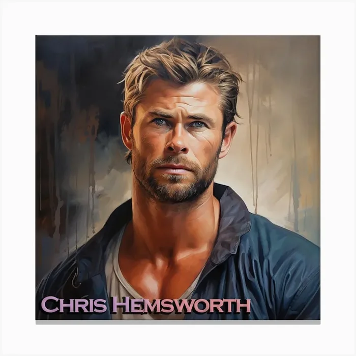 Chris Hemsworth 4 Canvas Print by Creating professional oil paintings out of any small idea