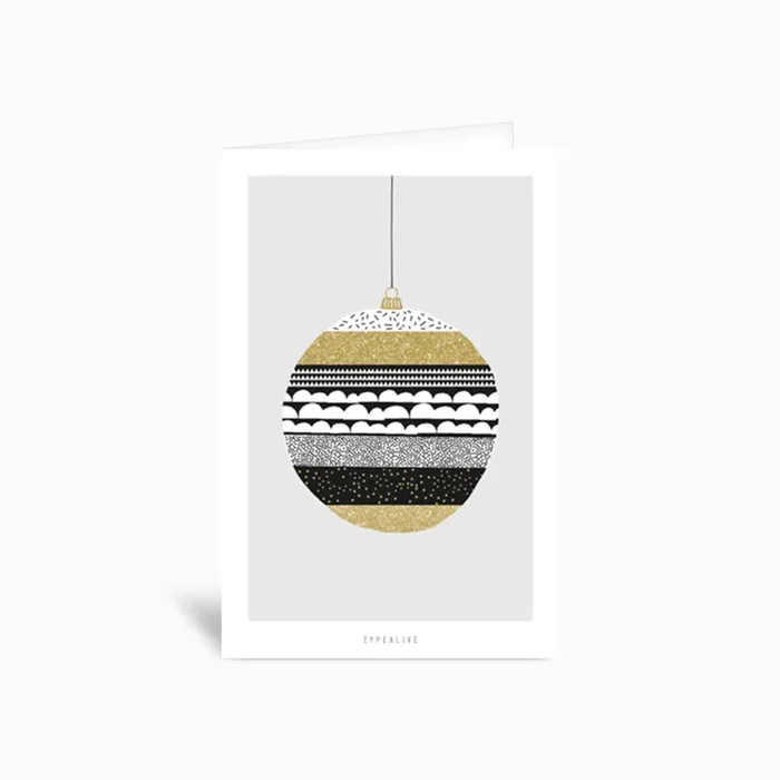 Christmas Bulbs No 2 Greetings Card by Type Alive