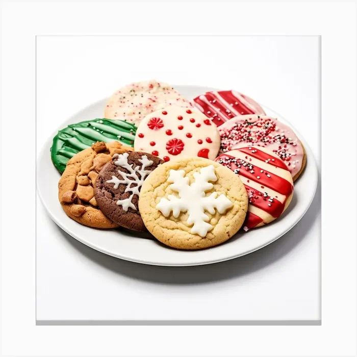 Christmas Cookies Canvas Print by PaigeDesigns