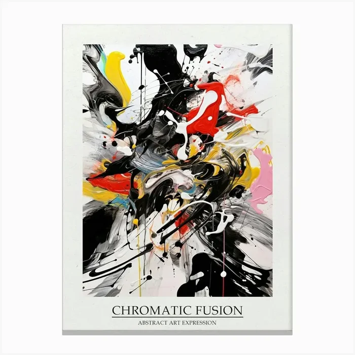 Chromatic Fusion Abstract Poster Canvas Print by Abstract Art Expressions