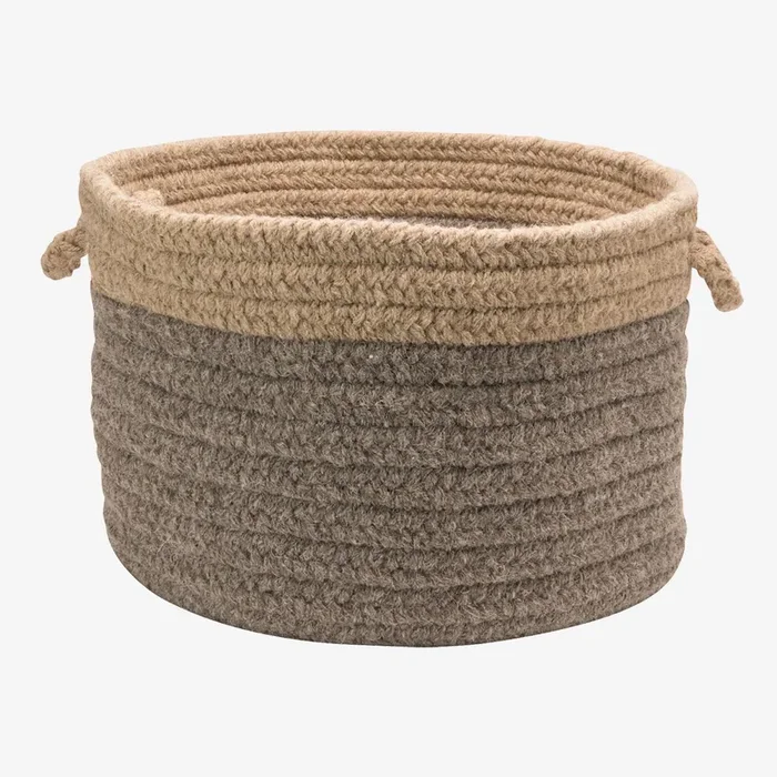Chunky Dipped Basket – Dark Grey / Beige by Colonial Mills