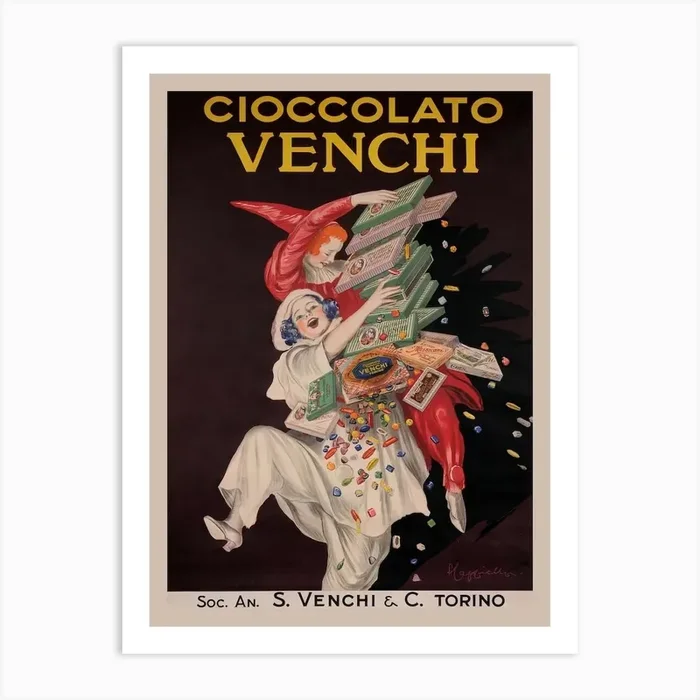 Cioccolato Venchi Leonetto Cappiello Art Print by Fy! Classic Art Prints and Posters