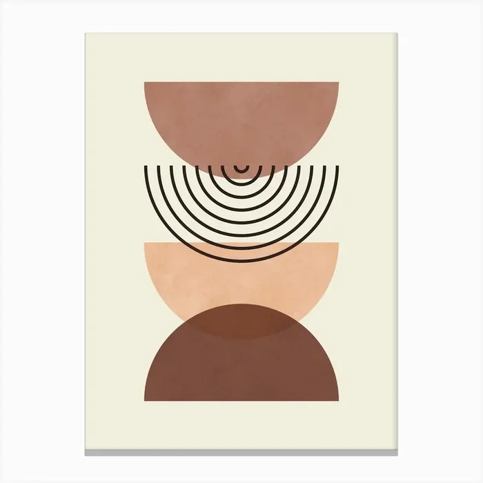 Circles and lines 2 Canvas Print by ArtDecor
