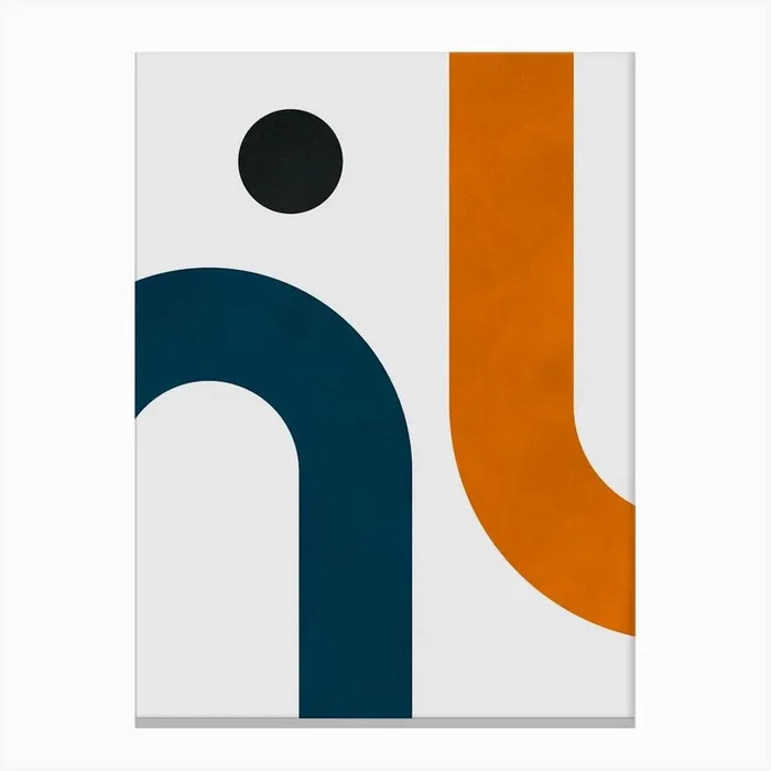 Circles and semicircles in harmony 10 Canvas Print by ArtDecor