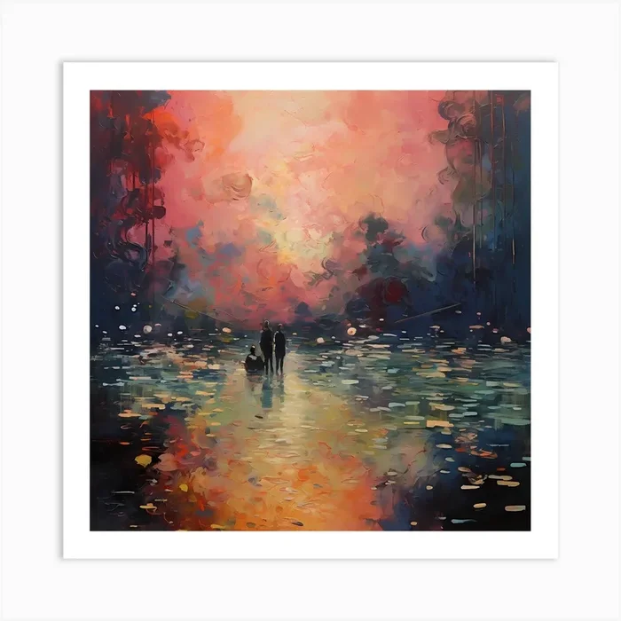 Claude’s Serene Brushstrokes Art Print by Quantum Vivid Digital Art