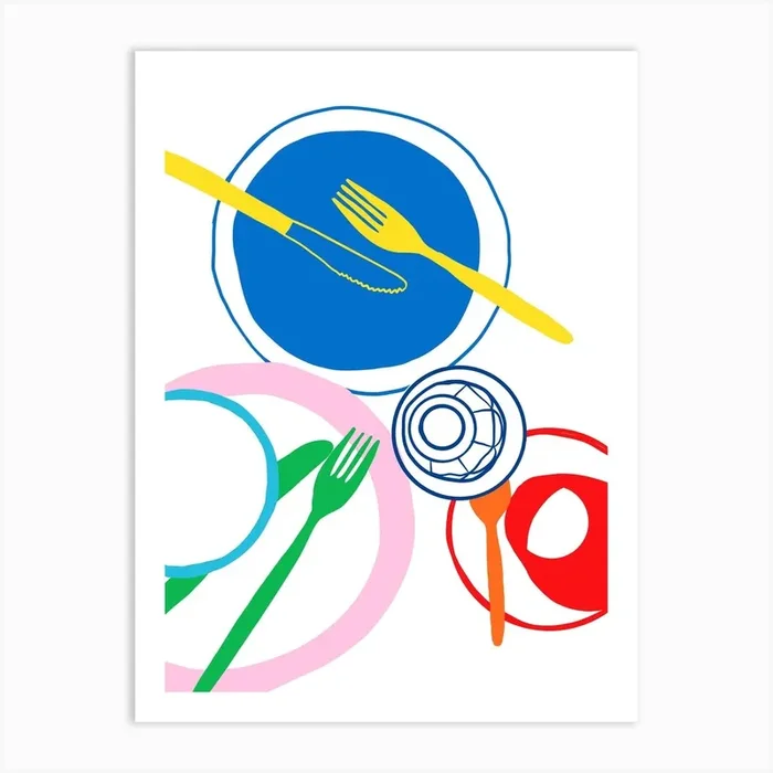 Clean Plates 1 Art Print by Molly Gransden