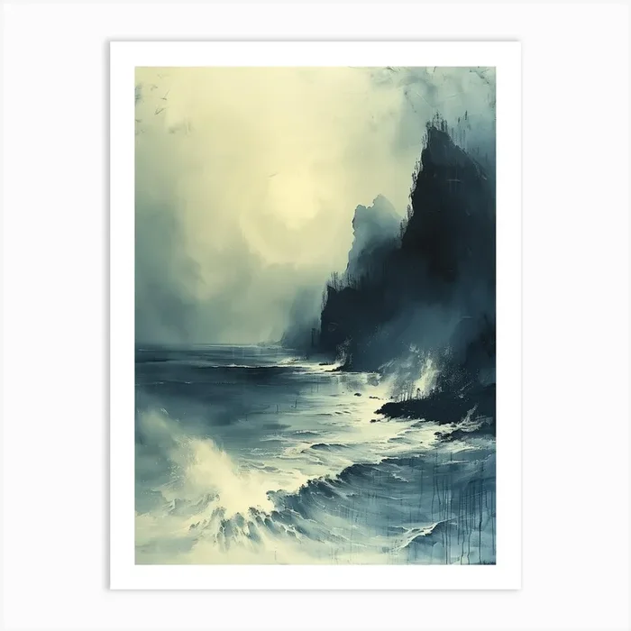 Cliffs And Waves Art Print by DamianLuna