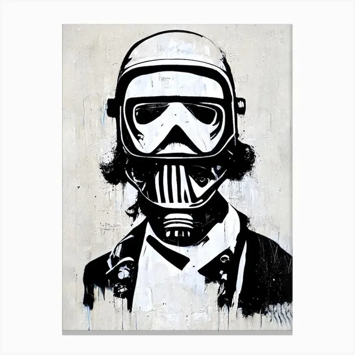 Clone Stencil Graffiti Street Art Canvas Print by Fusion Designs