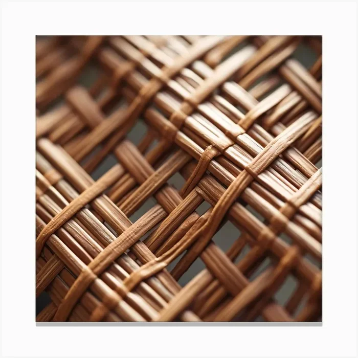 Close Up Of A Woven Basket Canvas Print by KWY09