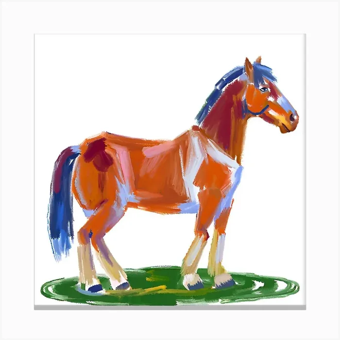 Clydesdale Horse 01 Canvas Print by Lisa Baum