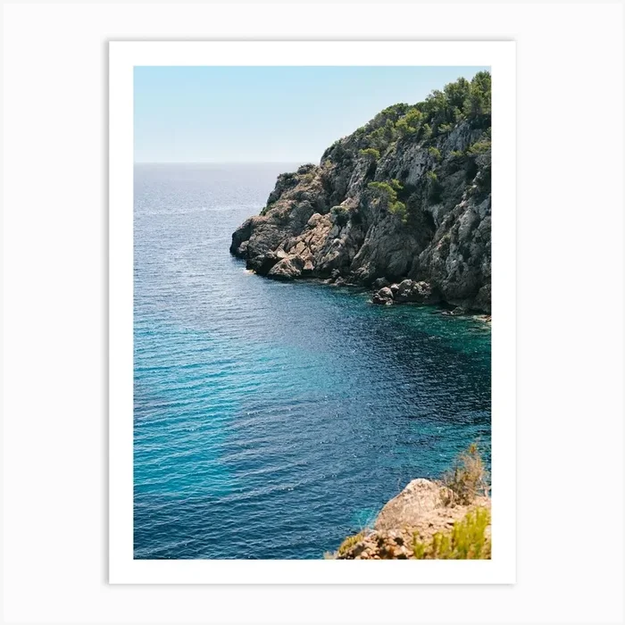 Coastal view of Ibiza // Ibiza Nature & Travel Photography Art Print by Diana Van Neck Travel photography