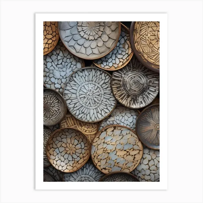Collection Of Plates 3 Art Print by KWY09