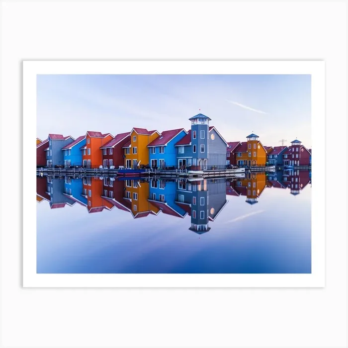 Colored Homes Art Print by 1x