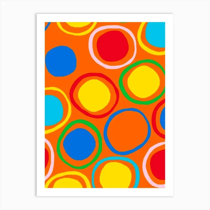 Colorful Circles 7 Art Print by Molly Gransden