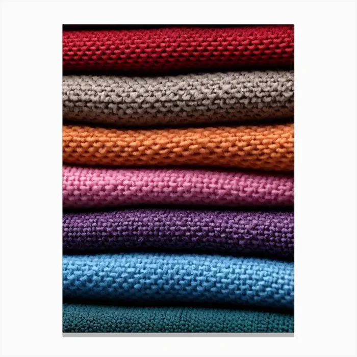 Colorful Knitted Sweaters Canvas Print by KWY09